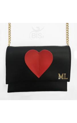 Leather Pochette with initials