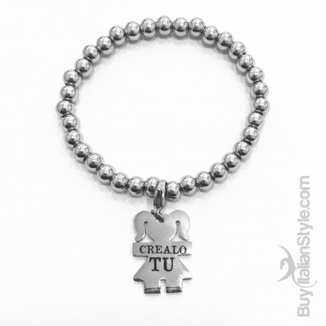 bracciale stile tiffany con charm