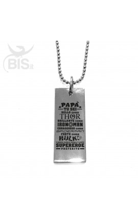 Portachiavi placchetta "Da grande vorrei essere come te papà"