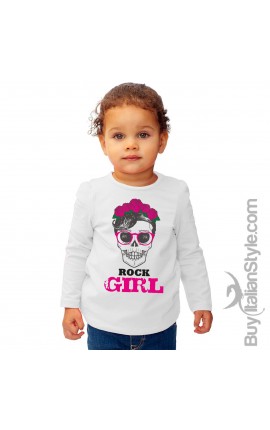 T-shirt bimba manica lunga "Rock girl"