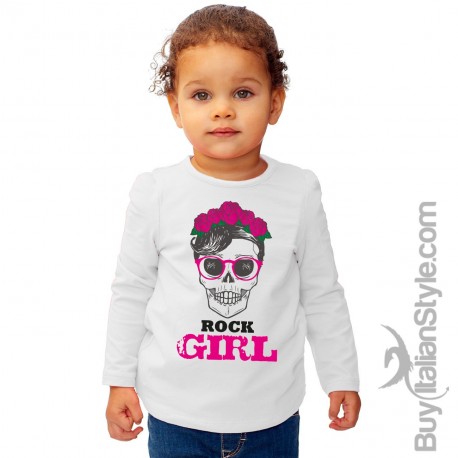 T-shirt bimba manica lunga "Rock girl"