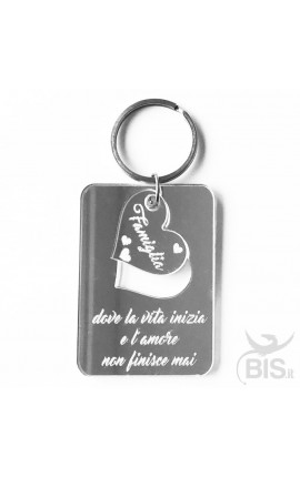 Metal Key Ring "DAD&SON True Best Friends for Life"