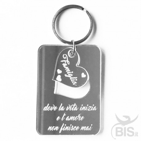 Metal Key Ring "DAD&SON True Best Friends for Life"