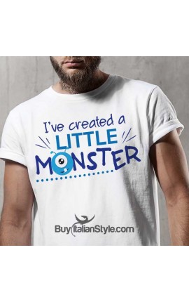 T-shirt uomo mezza manica "Ho creato un piccolo mostro"