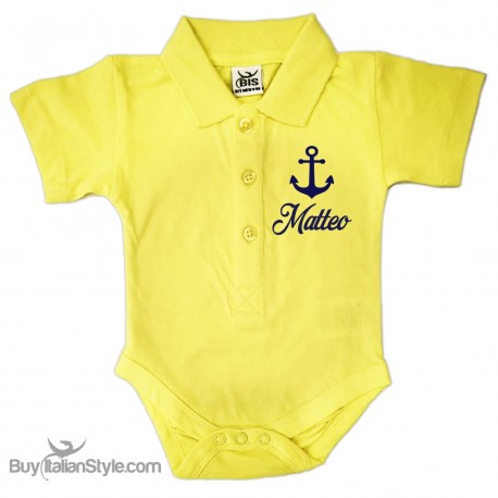 Body Polo Personalizzato "Ancora e nome"