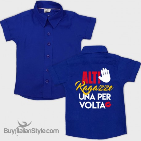 Camicia bimbo "Alt ragazze una per volta"