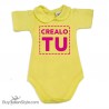 Body neonata colletto con finitura in pizzo  personalizzabile