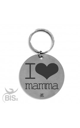 Portachiavi acciaio "I LOVE MAMMA"