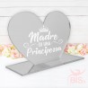 Targhetta a cuore in plexiglass "Madre di una principessa"