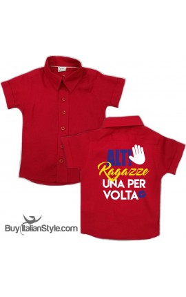 Camicia bimbo "Alt ragazze una per volta"