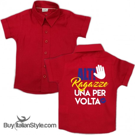 Camicia bimbo "Alt ragazze una per volta"