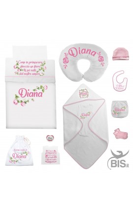 Kit Corredino ESTIVO "Rose" personalizzabile con nome