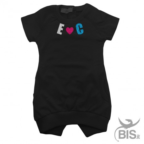 Abito felpa LETTERE GLITTER