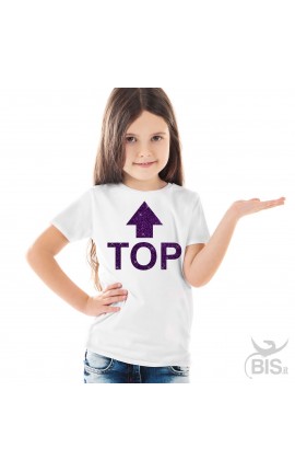 T-shirt bimba manica corta "TOP"