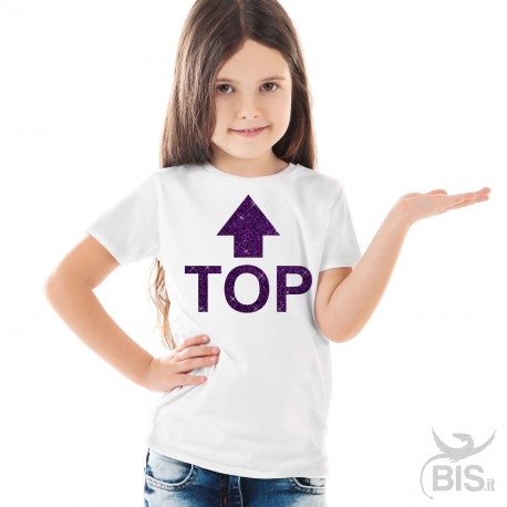 T-shirt bimba manica corta "TOP"