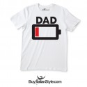T-shirt uomo mezza manica "BATTERIA SCARICA" Papà