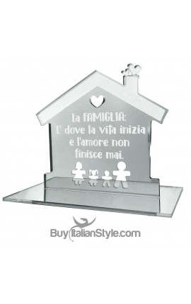 Casetta in plexiglass specchiato personalizzabile "frase e omini"