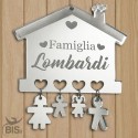 Fuoriporta in plexiglass specchiato personalizzabile "frase e omini"