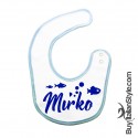 Bavaglino personalizzato con nome kit pesciolino