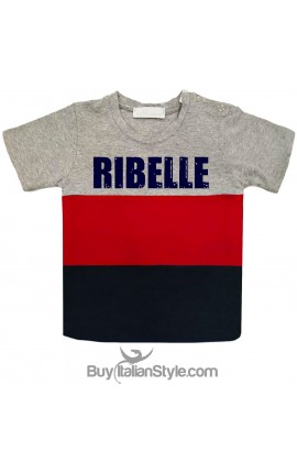 T-shirt bimbo a fasce urban style "RIBELLE"