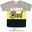 T-shirt bimbo a fasce urban style "I'm bad"