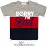 T-shirt bimbo a fasce urban style "I'm bad"