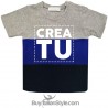 T-shirt bimbo a fasce urban style PERSONALIZZATA