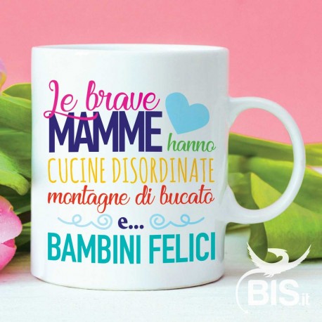 Tazza con scritta "mamma è una parola piccola ma con un significato grande grande come te"