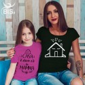 T-shirt bimba manica corta "CASA è dove c'è la MAMMA"