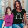 T-shirt bimba manica corta "CASA è dove c'è la MAMMA"
