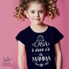 T-shirt bimba manica corta "CASA è dove c'è la MAMMA"