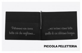 Portafogli e portamonete in pelle personalizzabili con dedica