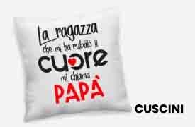 Federe e cuscini con dedicha al papà