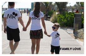 coordinati per famiglia con diverse stampe