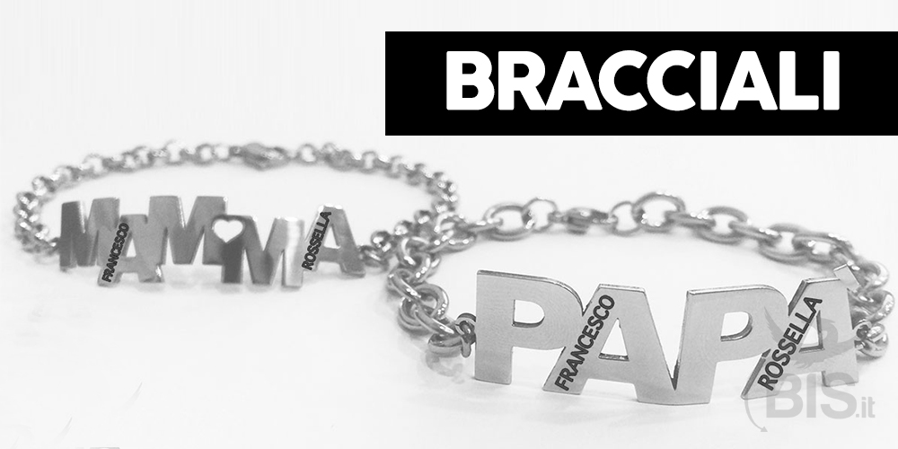 bracciali personalizzati mamma papà nonno nonna maestra