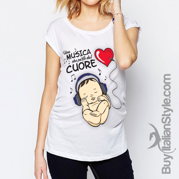 Moda Premaman Magliette Gravidanza Simpatiche Abbigliamento